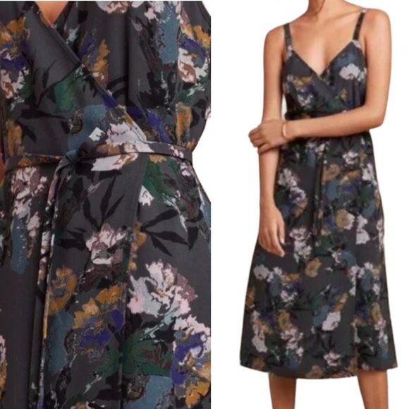 Wilfred Dresses & Skirts - Aritzia Wilfred Astere Floral Midi Wrap Dress